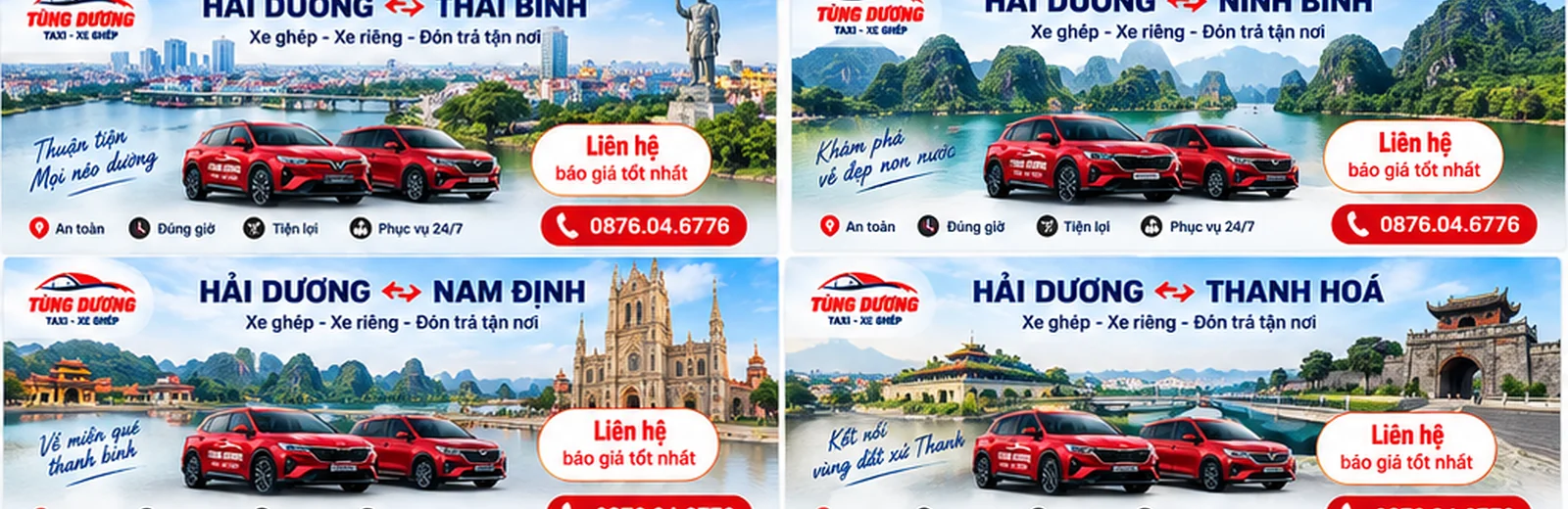 Banner tuyến xe Taxi - Xe Ghép Tùng Dương